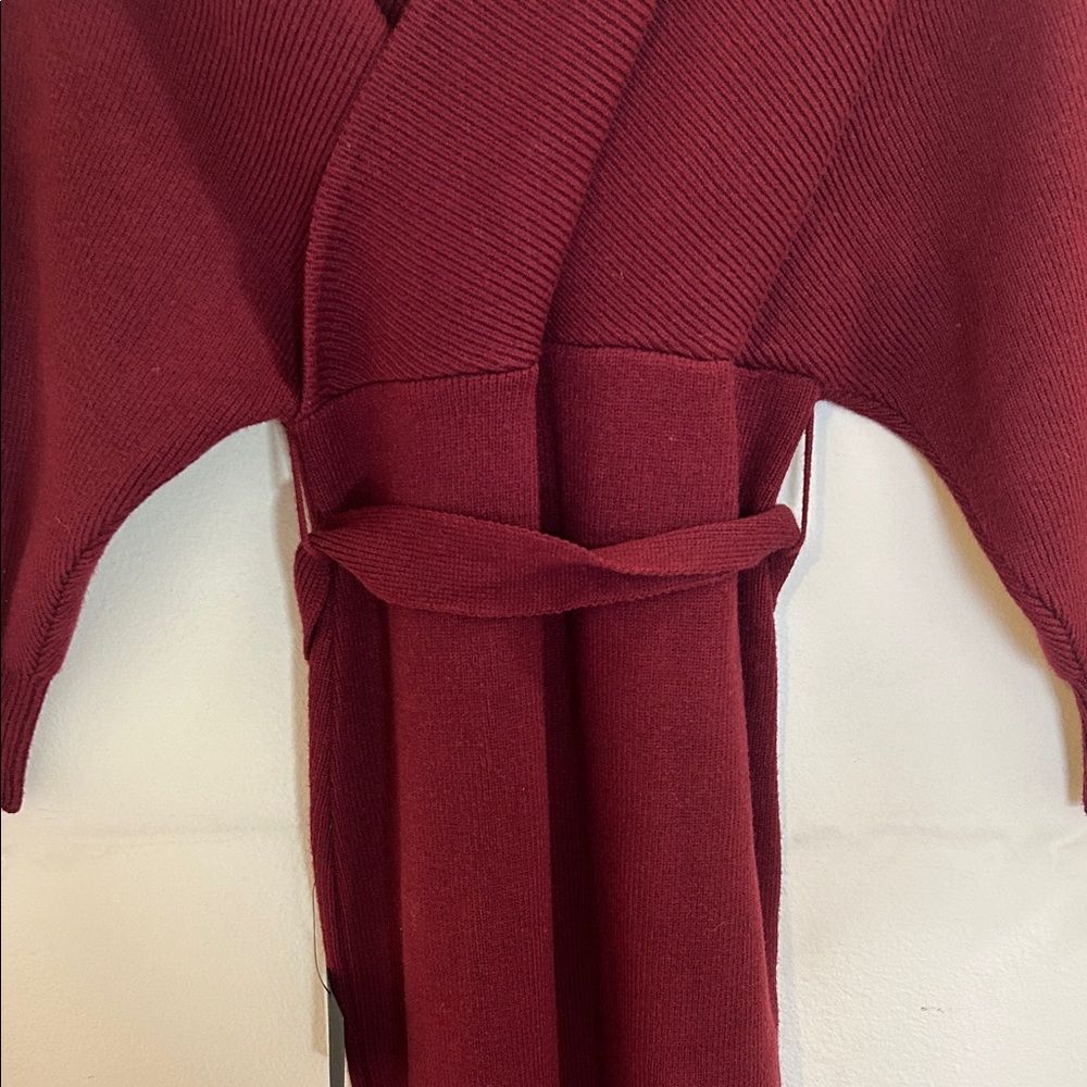 Lulu's Burgundy Long Sleeve Dress - Picture 9 of 9